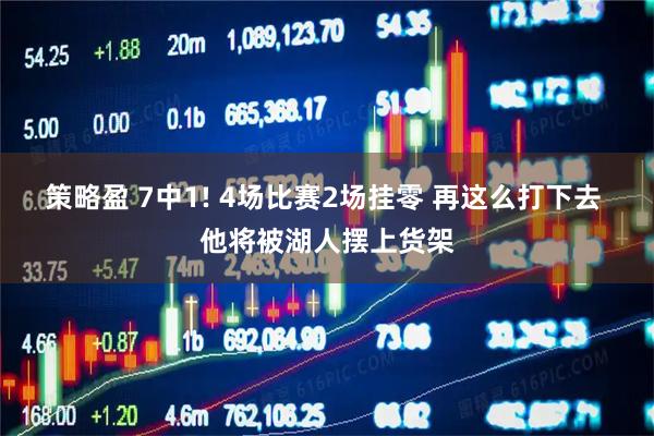 策略盈 7中1! 4场比赛2场挂零 再这么打下去 他将被湖人摆上货架